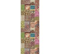 Vilber, Alfombra Vinilo, Patchwork, Pasillo, Cocina, Salón, Hogar. Multicolor. Diferentes tamaños. Medida: 78x225 cm. Sharif 01.