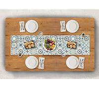 Vilber, CAMINO DE MESA de Vinilo (30,5x120x0,22 cm), Antimanchas, Antideslizantes y resistentes al calor. Combinables con manteles individuales y alfombras. KOLLAR 03