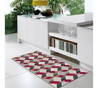 Vilber Gran Chef Cubik Alfombra, Vinilo, Rojo, 50x140x0.2cm