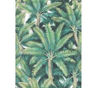VILBER Papel pintado, estampación digital sobre tejido-no tejido, pvc free, tintas ecológicas hp latex. Ancho especial de 68 cm x10 m. de largo. Cubre 6,80 m2. PALMS.2276 W-01
