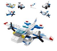 Vilbocr Juego de bloques de construcción para vehículos de emergencia, coche de policía, camión de bomberos, ambulancias, tanque, helicópteros de rescate y vehículos de construcción, juguete STEM