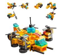 Vilbocr Juego de bloques de construcción para vehículos de emergencia, coche de policía, camión de bomberos, ambulancias, tanque, helicópteros de rescate y vehículos de construcción, juguete STEM