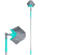Vilde Cepillo telescópico para polvo, escoba telescópica, escoba de esquina, limpiador de arañas, limpieza de telarañas, triangular, 140-327 cm