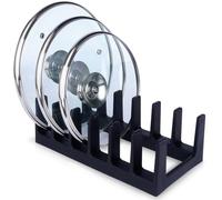 Vilde Escurreplatos con tapa, soporte para platos, color negro, 28 x 15 x 9 cm