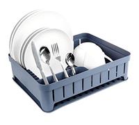 Vilde Escurridor de Platos, Color Gris, Estilo Loft, 39,8 x 31 x 12 cm