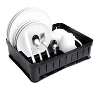 Vilde Escurridor de Platos, Color Negro, Estilo Loft, 39,8 x 31 x 12 cm