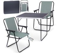 Vilde Mesa de camping plegable con dos sillas plegables