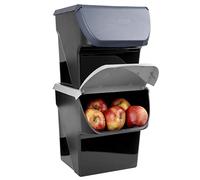 Vilde Recipiente para patatas (13 L, 2 unidades), color gris antracita