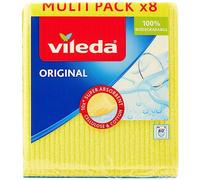 Vileda Esponja paño 142274 - Alta absorción hasta 100 ml - 1 paquete de 8 colores surtidos