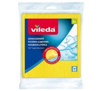 Vileda 142289 esponja rectangular celulosa, algodón, fibra azul, rosa