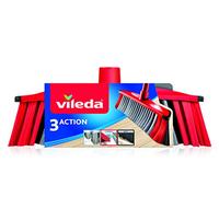 Vileda Cabezal de escoba 3Action 3IN1 antichoque para interiores Rojo - Gris