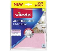 Vileda Actifibre Soft I Pack de 2 Bayetas 100% Microfibra | Limpieza Profesional | Alta Absorción y Sin Rayas | para Superficies Lisas