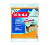 Vileda - Bayeta para cristales con 30% microfibras - [Pack de 2]