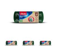 Vileda - Bolsa de Basura ecobag Reforzada, 50L, 100% reciclada, Color Verde (Paquete de 4)