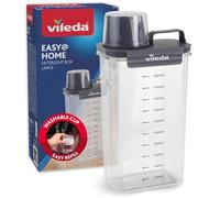 Vileda Caja de detergente de 2300 ml, color gris, práctico almacenamiento para detergente en polvo, incluye vaso medidor para una dosificación precisa, hermética y ahorra espacio