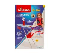 Vileda, Caja de Plancha, 7 Piezas, Tabla de Planchar, Plancha, Cesta, Percha, 3 Pinzas para la Ropa, Reproducción de Productos Marca Vileda, Juguetes para niños a Partir de 3 años, VLE03
