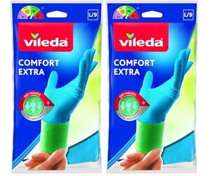 Vileda - Confort Extra - Guantes multi-usos, talla grande (Paquete de 2)