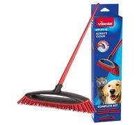 Vileda Escoba de goma para pelos de mascotas – Atrae y recoge suciedad, eficaz y fácil de limpiar