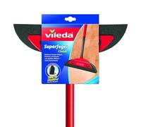 Vileda - Escoba Superfeger clásica con Mango telescópico y cerdas de microespuma, Apta para alérgicos