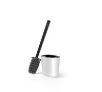 Vileda Escobilla de Inodoro con Soporte, escobilla de Inodoro de plástico Resistente en Color Blanco, higiénico con Superficie Antideslizante para el Cuarto de baño