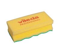 Vileda Esponja profesional Pur Active, rectangular, colores: Amarillo/Verde, Verde/Verde, Rojo/Verde, 6,3 x 14 cm, VE = 10 unidades, Gelb