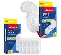 Vileda Flex & Catch Plumero con mango corto y 7 recambios