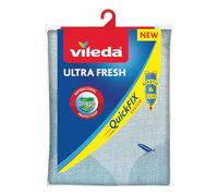 Vileda, Funda de Planchar Antibacterias UltraFresh, Funda para Tabla de Planchar antibacterias, fácil de Poner, Acolchado, tamaño Universal, Certificado Oeko-Tex