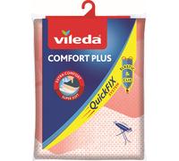 Vileda Funda para Tabla de Planchar Comfort Plus, Tamaño Universal, Más Larga como Nueva, Ajustable a Tablas de 30 x 45cm de Ancho; 110-130cm de Largo, Fácil de Instalar