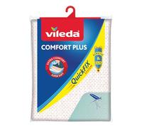 Vileda Funda para Tabla de Planchar Comfort Plus, Tamaño Universal, Más Larga como Nueva, Ajustable a Tablas de 30 x 45cm de Ancho; 110-130cm de Largo, Fácil de Instalar