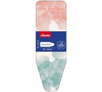 Vileda Funda para tabla de planchar Comfort Plus - Universal hasta 130x45 cm, QuickFIX Rosa y Blanco