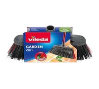 Vileda Garden - Cepillo 2 en 1 para Exteriores, Colores Surtidos | Fibras 2 en 1 | Cerdas amarillas y rojas | Materiales reciclados | Ideal para jardín y exteriores | 1 unidad