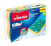 Vileda Glitzi Always Clean - 2 esponjas abrasivas, amarillo/verde