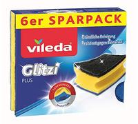 Vileda Glitzi Plus - Juego de 6 estropajos para Eliminar la Suciedad incrustada