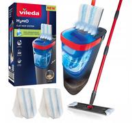 Vileda H2prO Mop plano 2 depósitos, 2 fundas microfibra, cabezal 360°, 1,2 L