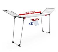 Vileda Infinity Flex, Tendedero Grande, Estante Telescópico Extensible, Secadora ya Montada, Alas Altas