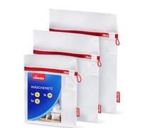 Vileda Juego de 3 redes de lavandería S/M/L para lavadora, poliéster | Conjunto de cremallera segura para camisas, suéteres, sujetadores, lencería y calcetines