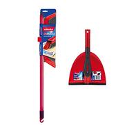 Vileda Juego de Escoba Antipolvo 2 en 1 "DuActiva y recogedor, Rojo/Negro, 14.1 x 29.4 x 81 cm