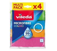 Vileda Bayetas de Microfibra Colors Multiusos Pack de 4