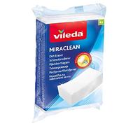 Vileda Miraclean - Goma de borrar, ideal para eliminar la suciedad en superficies duras, 1 paquete con 4 unidades