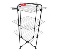 Vileda Mixer 3 Ultimate - Tendedero para Ropa (edición Negra, 30 m, Superficie de Secado, Flexible, fácil de Mover y Transportar, Ruedas giratorias, Espacio Extra para Piezas pequeñas, Paquete