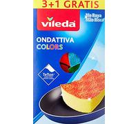 Vileda Ondattiva Colors 3+1, Esponja, Multicolor, 13 x 22 x 2.6 cm, 4 unidades