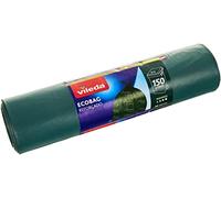 Vileda Pack de 10 Bolsas de Basura de 150 l, Compuesto, Verde, 7x7x27 cm, 10 Unidades