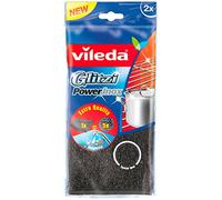Vileda Power Inox Glitzi Paglietta Abrasiva, Antiruggine, Rimuove le Incrostazioni Più Difficili - 2 Pezzi