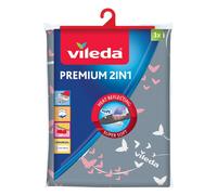 Vileda Funda para Tabla de Planchar Premium 2 en 1, Tamaño Universal para un Planchado más Rápido y Suave, Ajustable a Tablas de 110-130cm de Largo y 38-45cm de Ancho, Fácil de Instalar