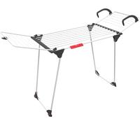 Vileda Tendedero Premium 2 en 1 Ultra robusto | Ala desmontable | Líneas XXL para reducir marcas de alambre en la ropa | 18m espacio secado | Soporte calcetines | Fácil transporte con ruedas