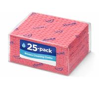 Vileda Professional, Bayeta microfibra Breazy, Roja, 25 uds, Novolon Tech
