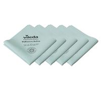 Vileda Professional, Paño PurMicro Active, verde, 5u, microfibra de alto rendimiento, revestimiento PUR, antimanchas, superficies lisas, cristal e inoxidable, alta absorción, duradero, disponible en 5