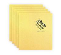 Vileda Professional | Trapo de microfibra de PVA | Gamuza de limpieza para todo tipo de limpieza | Resultados brillantes sin dejar marcas | Toalla sintética | Ideal para superficies duras | Materiales suaves y absorbentes | Pack de 5 | Amarillo