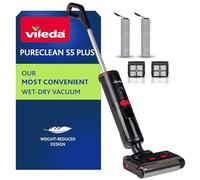 Vileda PureClean S5 | Aspiradora en seco y húmedo inteligente e inalámbrica | Ligera para un manejo sencillo | Con depósito dual para una separación entre agua limpia y sucia | Función de autolimpieza