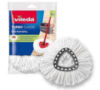 Vileda Recambio Turbo Classic | Paquete de 1 | Apto para Todos los Sistemas de fregonas giratorias Vileda | para Superficies de Suelo Duro | Elimina más del 99 % de Las bacterias Solo con Agua